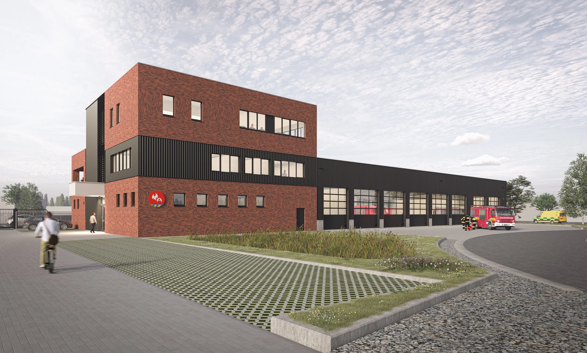  Voorkant nieuwe brandweerkazerne 
