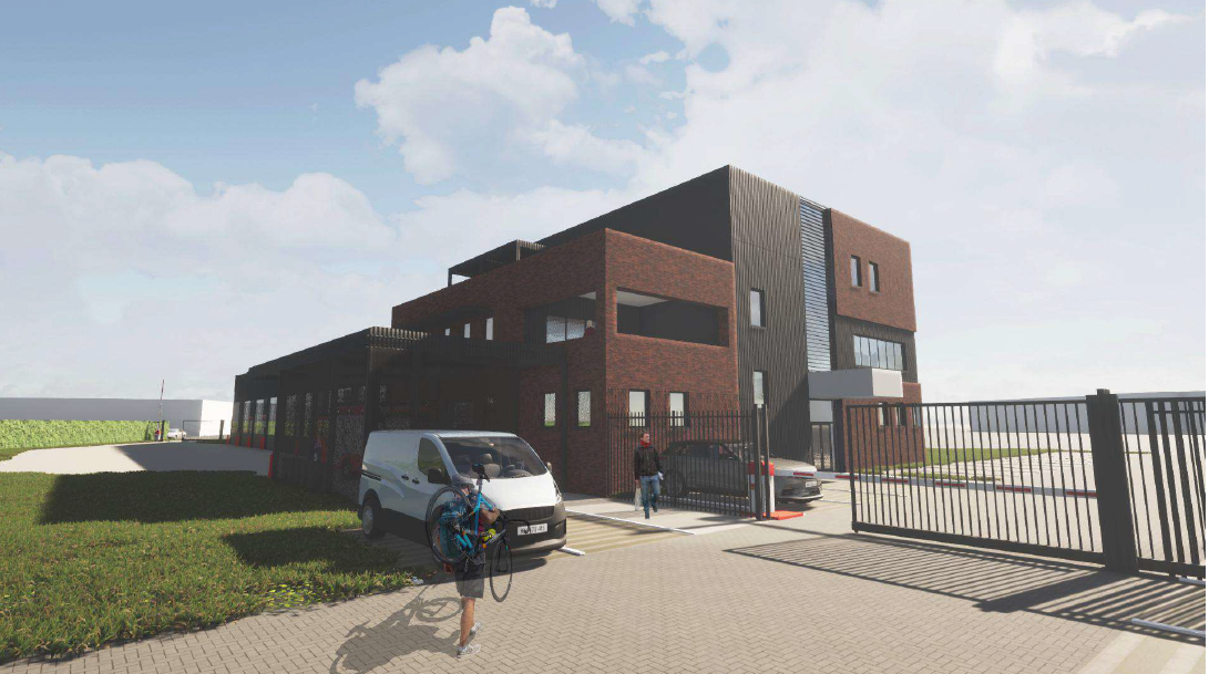  Achtergevel nieuwe brandweerkazerne 