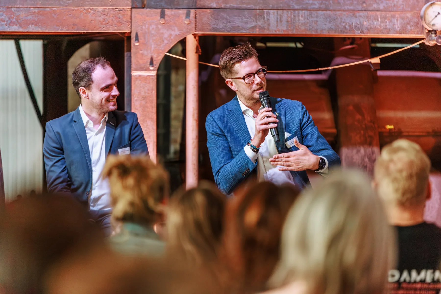 Burgemeester Thomas Vints tijdens het netwerkevent connect@be-MINE